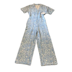 Blue Paisley Jumpsuit